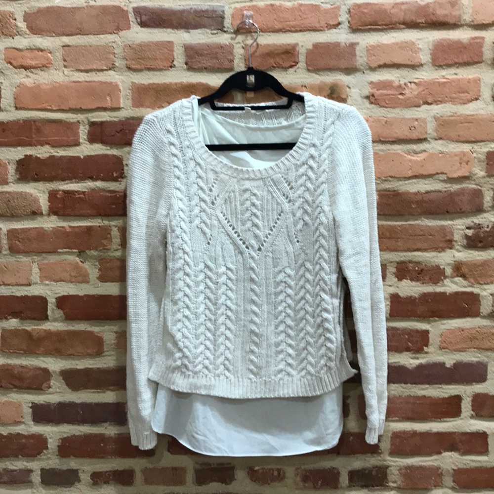 Moth/anthropology sweater with attached camisole